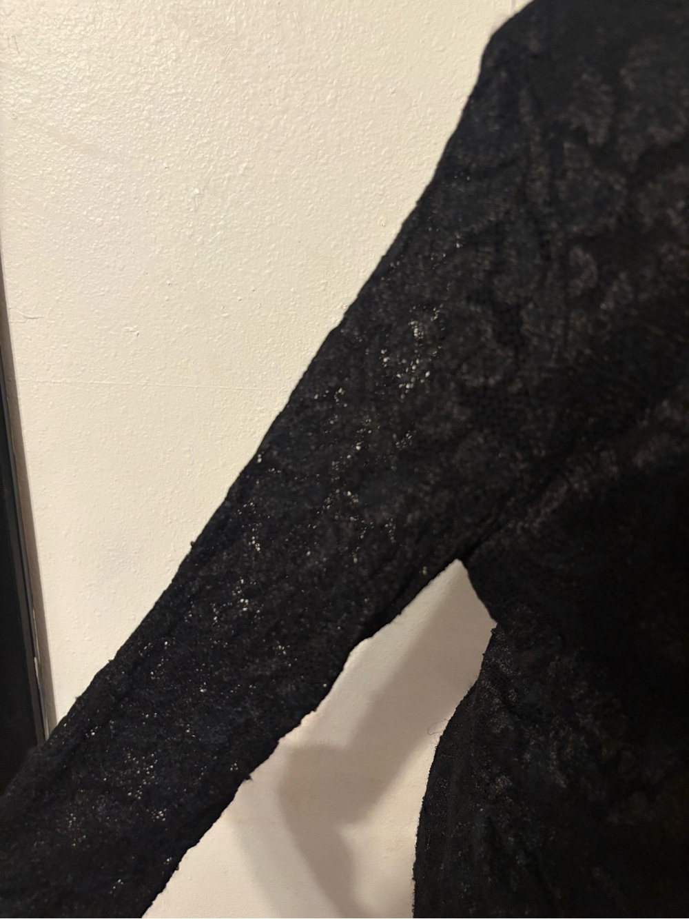 UNIFORM by John Paul Richard Black Lace Top - Picture 4 of 5